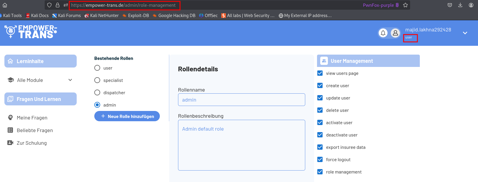 admin routes reachable without client-side protection